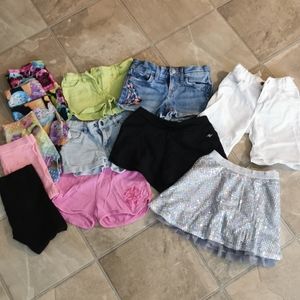 Girls Size 6-8 Capri/Short/Skirt Lot